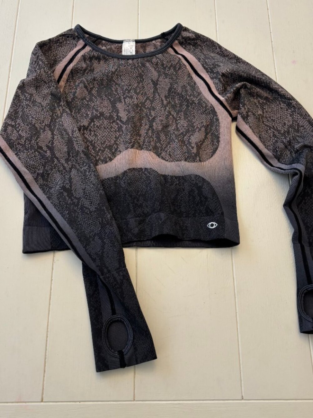 Sofia Active Snake Print Seamless Crop Top | Small